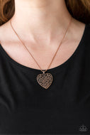 Look Into Your Heart - Copper Heart Shaped Necklace