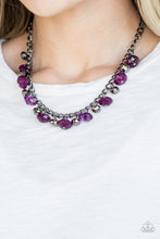 Load image into Gallery viewer, Runway Rebel - Purple Gunmetal Black Necklace
