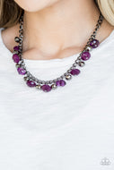 Runway Rebel - Purple Gunmetal Black Necklace