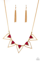 Load image into Gallery viewer, The Pack Leader - Red and Gold Necklace
