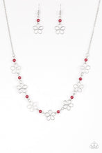 Load image into Gallery viewer, Always Abloom - Red Flower Silver Necklace - Shine With Aloha, LLC
