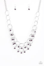 Load image into Gallery viewer, Yacht Tour - Purple Silver Necklace Paparazzi
