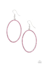 Load image into Gallery viewer, Dazzle On Demand - Pink Diamond Oval Silver Earrings - Shine With Aloha, LLC
