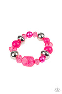 Ice Ice-Breaker - Pink Bracelet Paparazzi