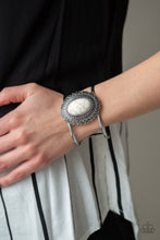 Load image into Gallery viewer, Extra EMPRESS-ive - White Crackle Cuff Bracelet - Shine With Aloha, LLC
