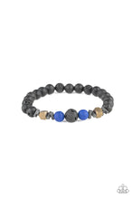 Load image into Gallery viewer, Empowered - Blue Lava Bead Stretchy Urban Bracelet - Shine With Aloha, LLC
