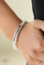 Load image into Gallery viewer, So She Did - White Inspirational Bracelet Paparazzi
