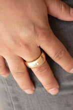 Load image into Gallery viewer, Leading Man - Gold Men&#39;s Ring Paparazzi
