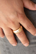 Leading Man - Gold Men's Ring Paparazzi