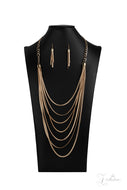 Commanding - Paparazzi Gold Long Zi Collection Necklace 2020