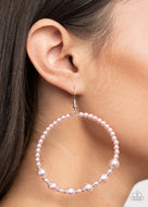 Boss Posh - Pink Pearl Circle Earrings - Shine With Aloha, LLC