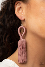 Load image into Gallery viewer, Tassels and Tiaras Pink Earrings Paparazzi
