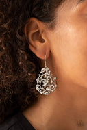 Winter Garden White Earrings Paparazzi