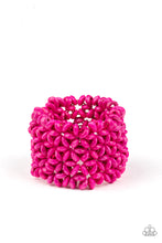 Load image into Gallery viewer, Island Expression - Pink Wooden Stretchy Bracelet Paparazzi
