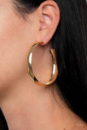 Kick Em To The CURVE - Gold Hoop Earrings