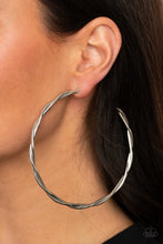 Load image into Gallery viewer, Out of Control Curves - Silver Big Hoop Earrings
