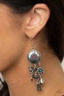 Springtime Essence - Multi Silver Earrings
