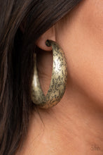 Load image into Gallery viewer, Sahara Sandstorm - Brass Hoop Earrings Paparazzi
