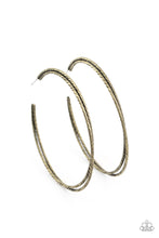 Load image into Gallery viewer, Curved Couture - Brass Hoop Earrings - Shine With Aloha, LLC
