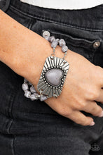 Load image into Gallery viewer, Sandstone Sweetheart - Silver Crackle Heart Bracelet Paparazzi
