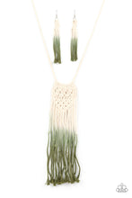 Load image into Gallery viewer, Surfin The Net - Green Macrame Necklace Paparazzi
