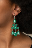 Afterglow Glamour - Green Earrings - Shine With Aloha, LLC