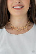 Vintagely Valentine - Gold Heart Shaped Necklaces
