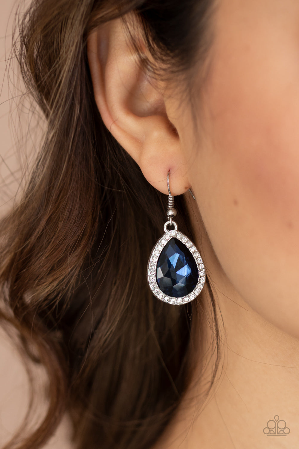 Dripping With Drama - Blue Oil Spill Earrings Paparazzi