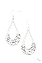 Load image into Gallery viewer, Off The Blocks Shimmer - Silver Tear Drop Earrings
