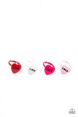 Starlet Shimmer - 5 Pack Multi-Color Love Heart Shaped Rings