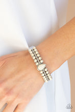 Load image into Gallery viewer, Nature Resort - White Hinge Silver Bracelet
