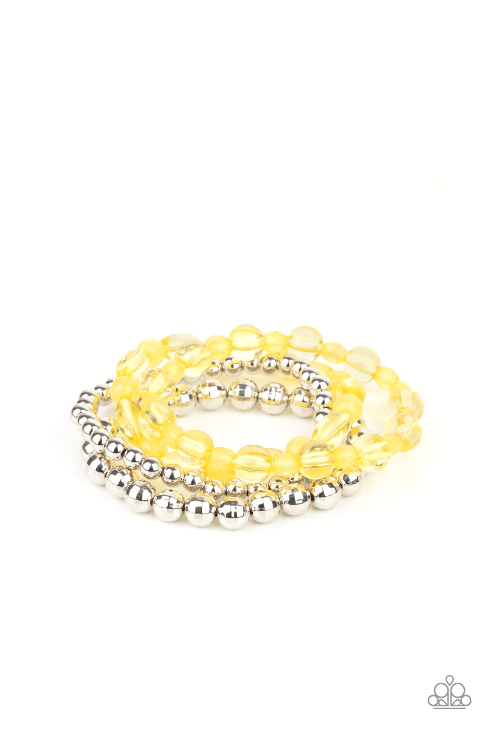 Delightfully Disco - Yellow Bracelet Paparazzi
