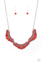 Load image into Gallery viewer, Naturally Native - Red Crackle Necklace
