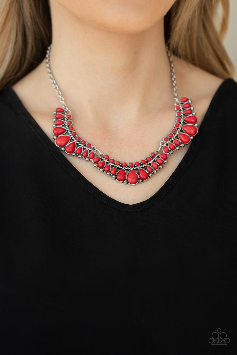 Naturally Native - Red Crackle Necklace