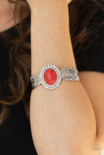 Load image into Gallery viewer, Western Wings Red Crackle Cuff Bracelet
