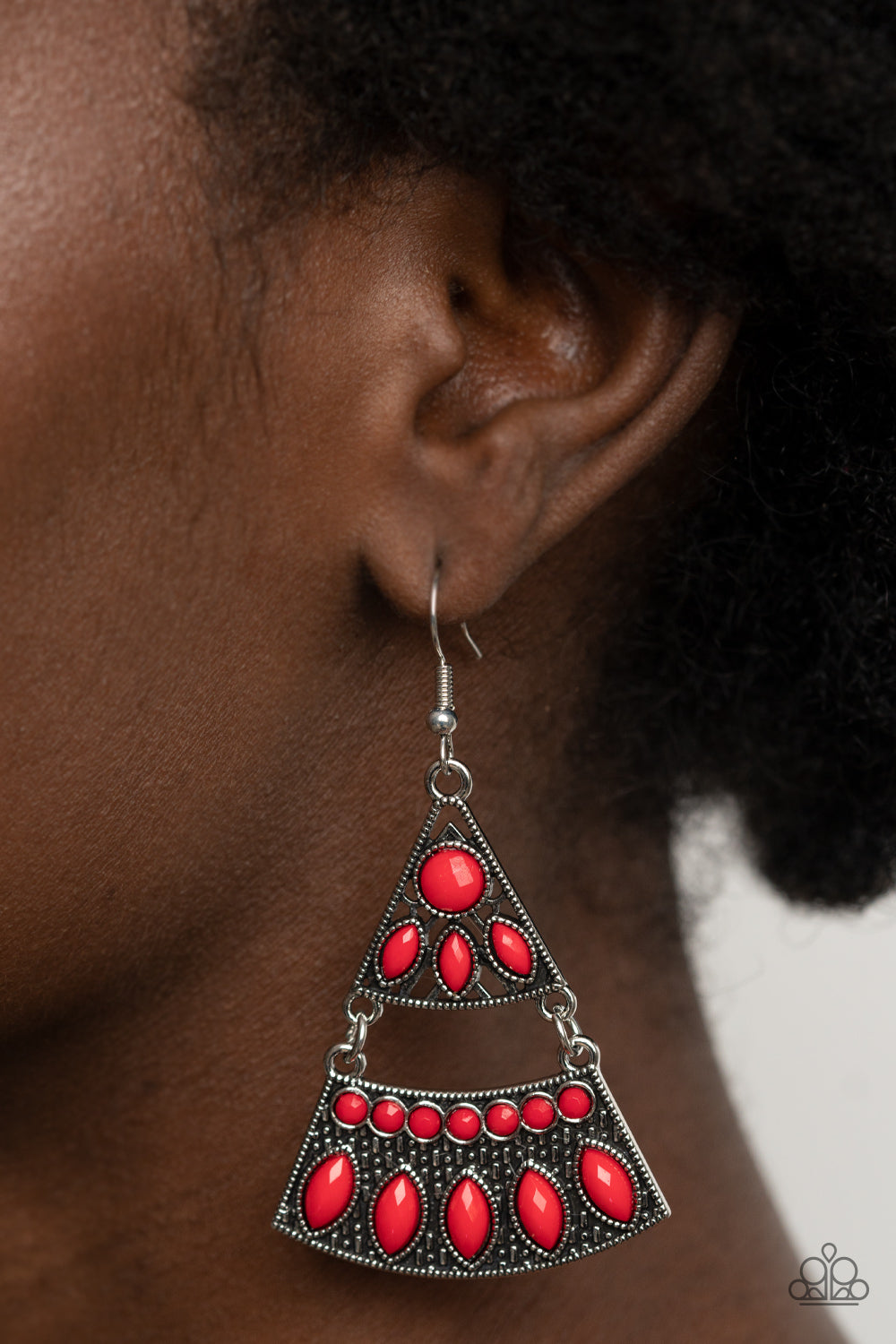 Desert Fiesta - Red Earrings Paparazzi