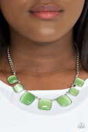 Aura Allure - Green Moonstone Necklace Paparazzi