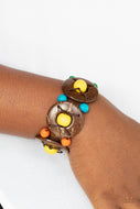 Island Adventure - Multi-Color Wood Bracelet Paparazzi