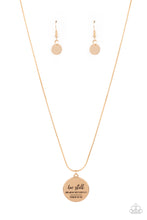 Load image into Gallery viewer, Be Still - Gold Inspirational Necklace Paparazzi
