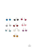 Starlet Shimmer Multi-Color Glitter Earrings for Kids - 10 Pack