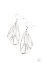 Load image into Gallery viewer, Turn Into A Butterfly Wings Silver Earrings Paparazzi
