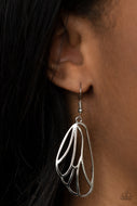 Turn Into A Butterfly Wings Silver Earrings Paparazzi