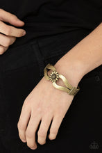 Load image into Gallery viewer, Let A Hundred SUNFLOWERS Bloom - Brass Hinge Bracelets Paparazzi
