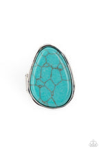 Load image into Gallery viewer, Marble Mecca - Blue Crackle Ring Paparazzi
