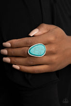 Load image into Gallery viewer, Marble Mecca - Blue Crackle Ring Paparazzi
