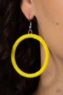 Beauty and the BEACH - Yellow Seedbead Earrings Paparazzi