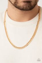 Load image into Gallery viewer, Valiant Victor - Gold Necklace Paparazzi
