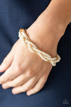 Load image into Gallery viewer, Vintage Variation - Gold and Pearl Bracelet Paparazzi
