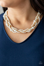 Load image into Gallery viewer, Royal Reminiscence - Gold and Pearl Necklace Paparazzi
