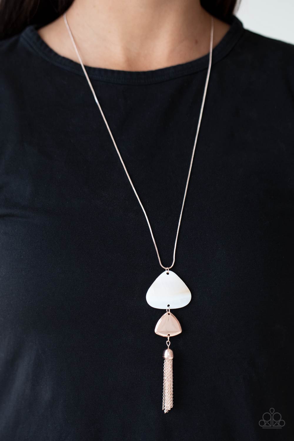 TIDE You Over - Rose Gold Necklace Paparazzi